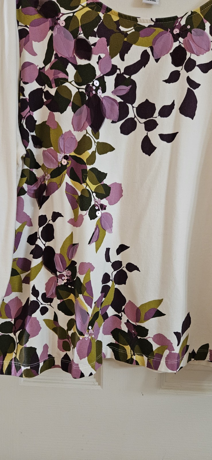 Ruby Rd Dramatic Front Print Top with Sequins and… - image 5