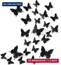 3D Butterfly Wall Decor, 48PCS Removable Mural Stickers Wall Stickers Decal for