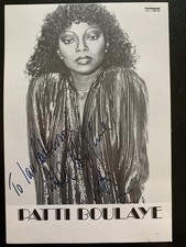 PATTI BOULAYE MUSICAL THEATRE SINGER VINTAGE HAND SIGNED PHOTO CARD 10cm x 15cm