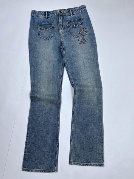 Women Coach Jeans Navy Cotton 28 / M