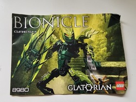 LEGO BIONICLE Glatorian GRESH 8980 100% COMPLETE with Manual 2009