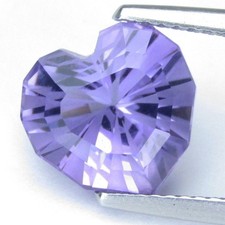 4.07Cts Natural Fantastic Purple Amethyst 10mm Heart Precision Cut Gemstone