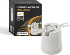 E27 Ceramic Lamp Holder Porcelain Bulbholder Heat Resistant Light Socket UK Edis