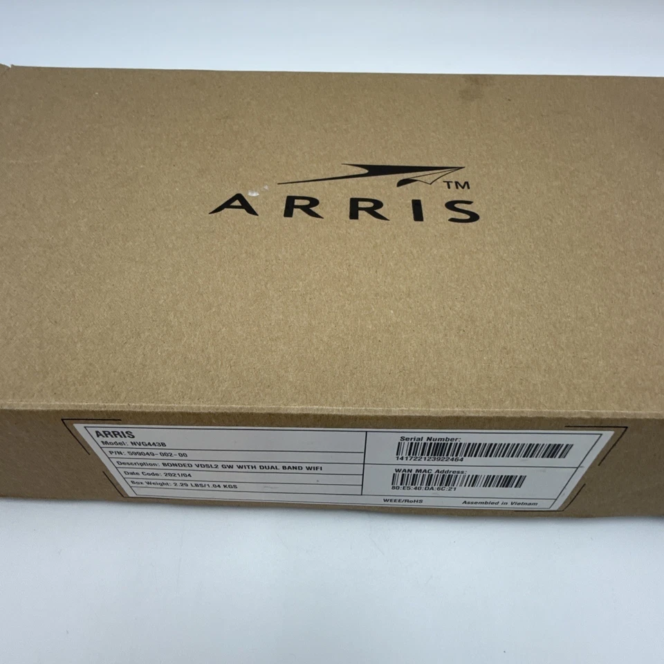 NEW SEALED ARRIS Frontier NVG443B Dual Band Wi-Fi DSL Router  - Image 4 of 4