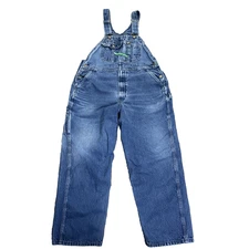 VTG KEY Imperial  Mens Size 40x30  Blue Denim Bib Overalls