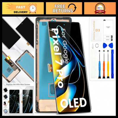 OLED Screen Replacement for Google Pixel 7 Pro - LCD Display Touch Assembly, Bla