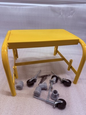 1 Step Steel Rolling Table 12  H, 450 lb Capacity, OSHA ANSI, Yellow