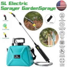 5L Rechargeable Electric Garden Plant Sprayer Battery Powered Pump Sprayer US