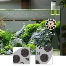 3 Pieces Aquarium Thermometer Stickers Terrarium Water Temperature Test
