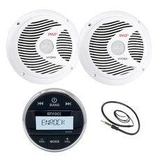 Enrock Gauge Style Wireless Radio Receiver, 2x 6.5" 150W Speakers, Antenna