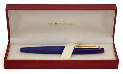 Sheaffer Intrigue #613 Rollerball Pen - Blue on Blue w Gold Trim (NOS In Box)