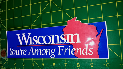 #ad VINTAGE WISCONSIN Sticker Decal OLD STOCK ORIGINAL $4.98