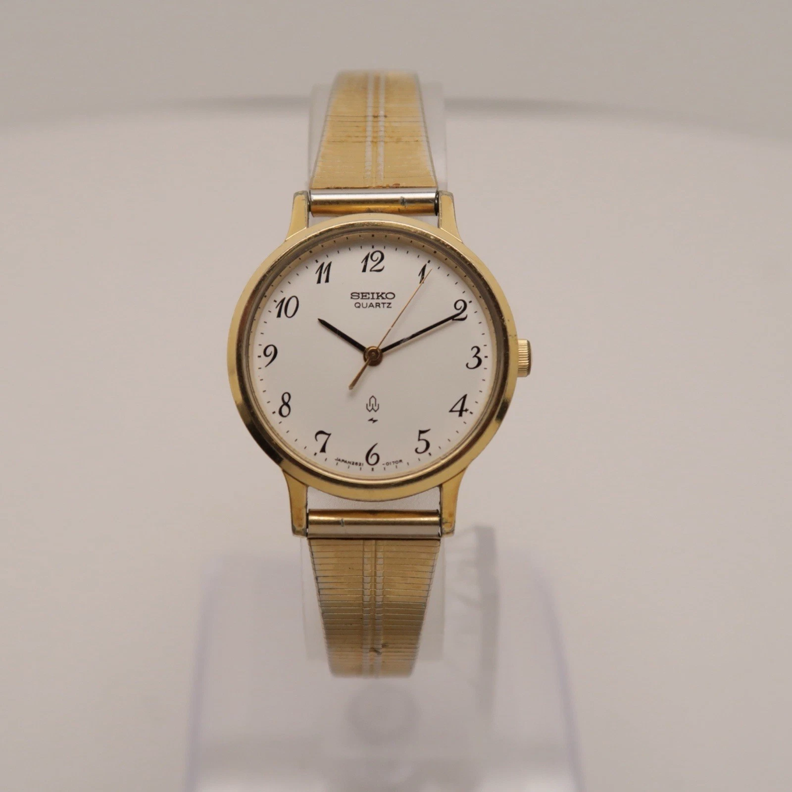 SEIKO 2621-0020 Gold Tone Analog Quartz Women Vintage Watch W274 *WORKING