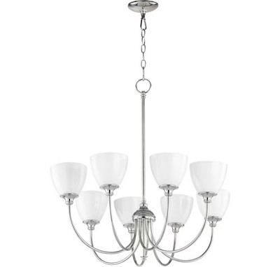 Quorum 6109-8-62 Celeste 32'' 8-Light Chandelier in Polished Nickel