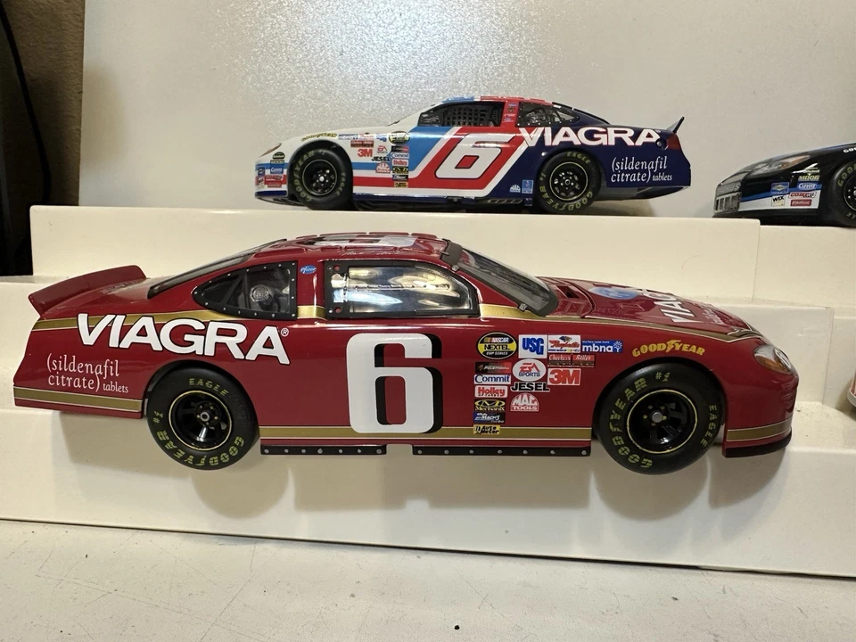 Lot of 4 Mark Martin #6 Team Caliber 1/24 Salutes Diecast Viagra Salutes Retro - Image 3 of 4