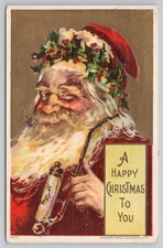 Postcard 1913 Christmas A Happy Christmas to You by Julius Bien