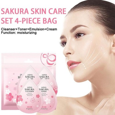 LAIKOU Japanese Ch-erry Blossom Single Pack Skincare Trial Small Set Pack  IUM