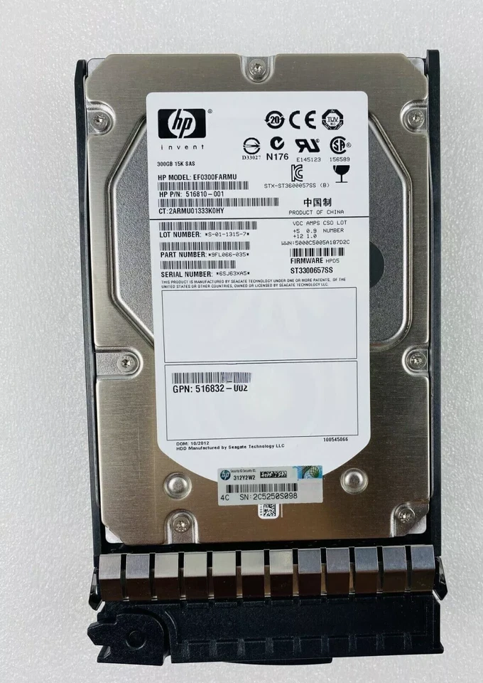 HPE 516832-002 300GB 15K 516814-B21 516810-001 3.5" SAS Hard Drive HDD NEW - Image 3 of 4