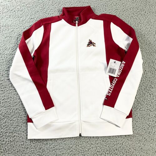 Tommy Hilfiger Arizona Coyotes Jacket Womens Small White Full Zip Logo NHL New