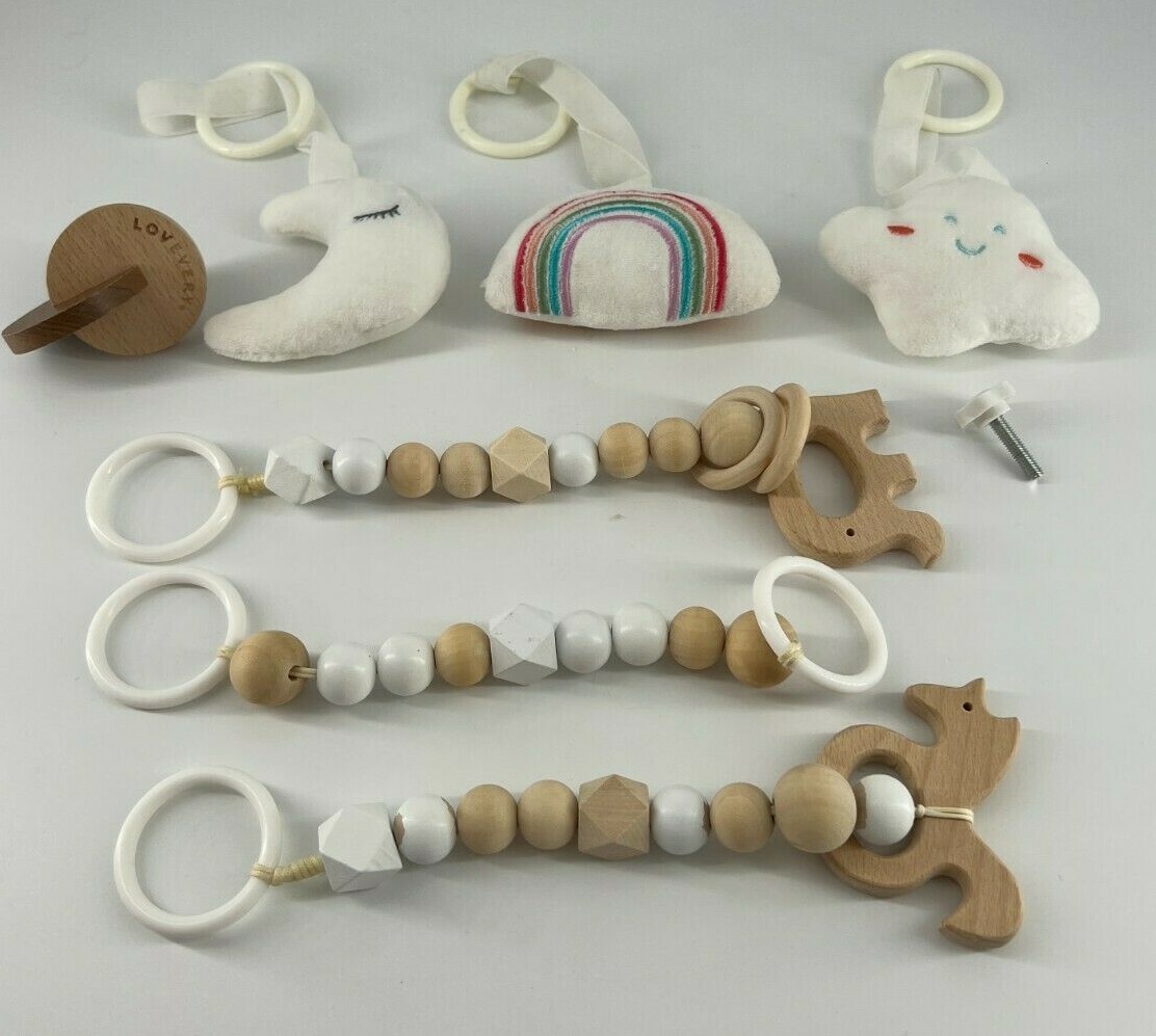 Max 74 OFF Lovevery mobile pieces rainbow moon cloud beads play gym