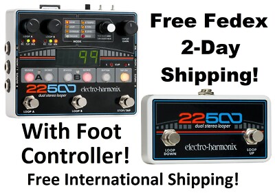 New Electro-Harmonix EHX 22500 Dual Stereo Looper Pedal WITH Foot