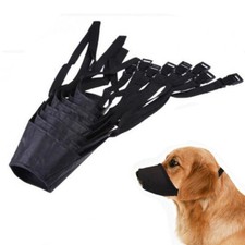 5PCS/set Clothes Dog Muzzle Adjustable Breathable Mask Anti Bark Bite Chew