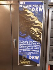Plakat DKW Auto-Union, Deutsche Motorradmeisterschaft 1936, Beschreibung lesen.