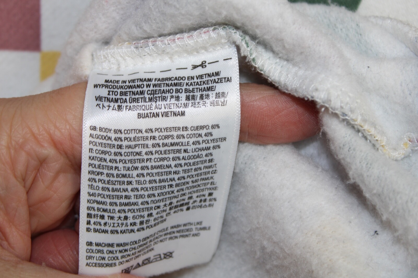 VANS Pullover Cropped Sweatshirt Checkerboard Whi… - image 3