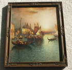 Venetian Carnival RIBCOWSKY Carved Art Deco Frame Venice Italy Vintage Print — photo 9