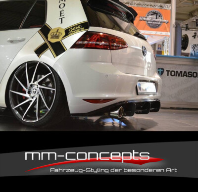 Diffusor für VW Golf 7 VII GTI Heckansatz Heck Schürze Ansatz Performance DTM RS