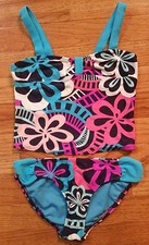 Old Navy 2 Pc Tankini Top  Bottom Swimsuit Girls Size Small