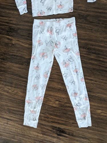 EUC Size 7 Ballerinas Carter's Girl Dancer Pajama White 100% Cotton Ballet - Picture 2 of 4