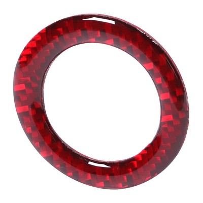 Carbon Fiber Start Stop Switch Ring Trim Ignition Key Hole Cover Refitting For