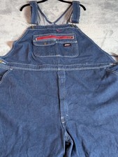 Genuine Dickies Relaxed Fit Ultra Tough Workwear Bib Overall Men s Size 2X Denim