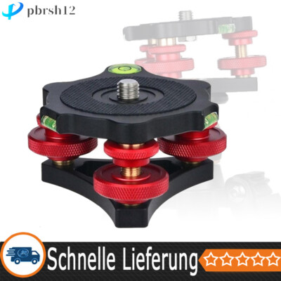 Andoer LP-64 Stativ Nivellierbasis Tri-Rad Precision Leveler Base für SLR-Kamera