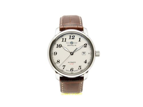 Zeppelin 7656-5 Automatic Watch Date Leather Band Or Milanese Strap