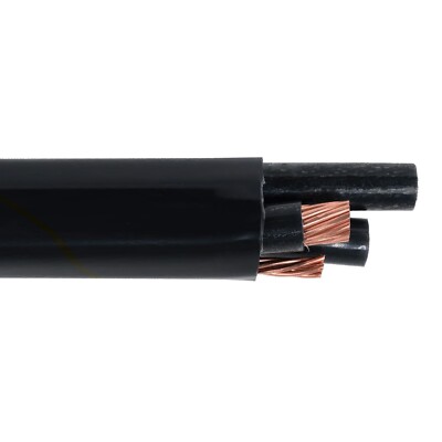 75' 2/3 VNTC Tray Cable With Ground TC-ER THHN/PVC Control Wire Black 600V