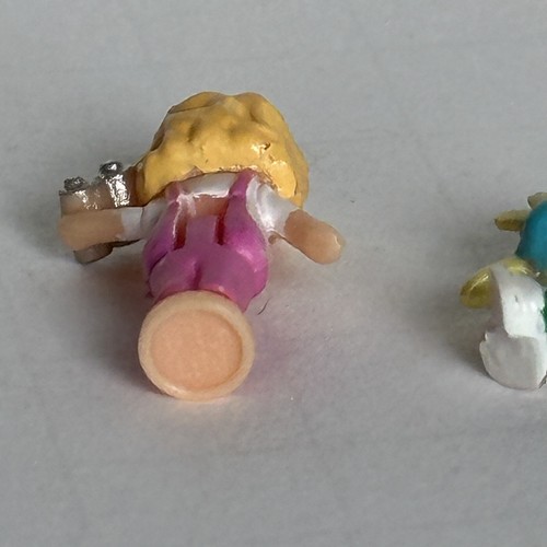 Vintage Polly Pocket Giraffenhaus 2 Figuren Bluebird Spielzeug Tier Wunderland '94 Vogel - Bild 4 von 16