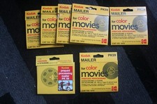 7 Kodak Prepaid Processing Mailers PK59 Kodachrome 8mm VINTAGE