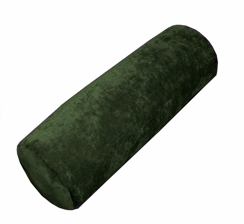 ma20g Deep Green Sofa Chenille Velvet Bolster CASE Neck Roll Cushion COVER Size - image 3 of 4
