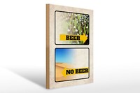 Holzschild Alkohol 30X40 Cm Bild Beer No Beer Bier Holz Deko Schild
