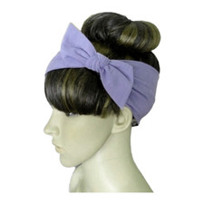Steel Blue Hairband. Bow Headband. Bow Head Wrap. Soft Hair Wrap. Hair Piece.