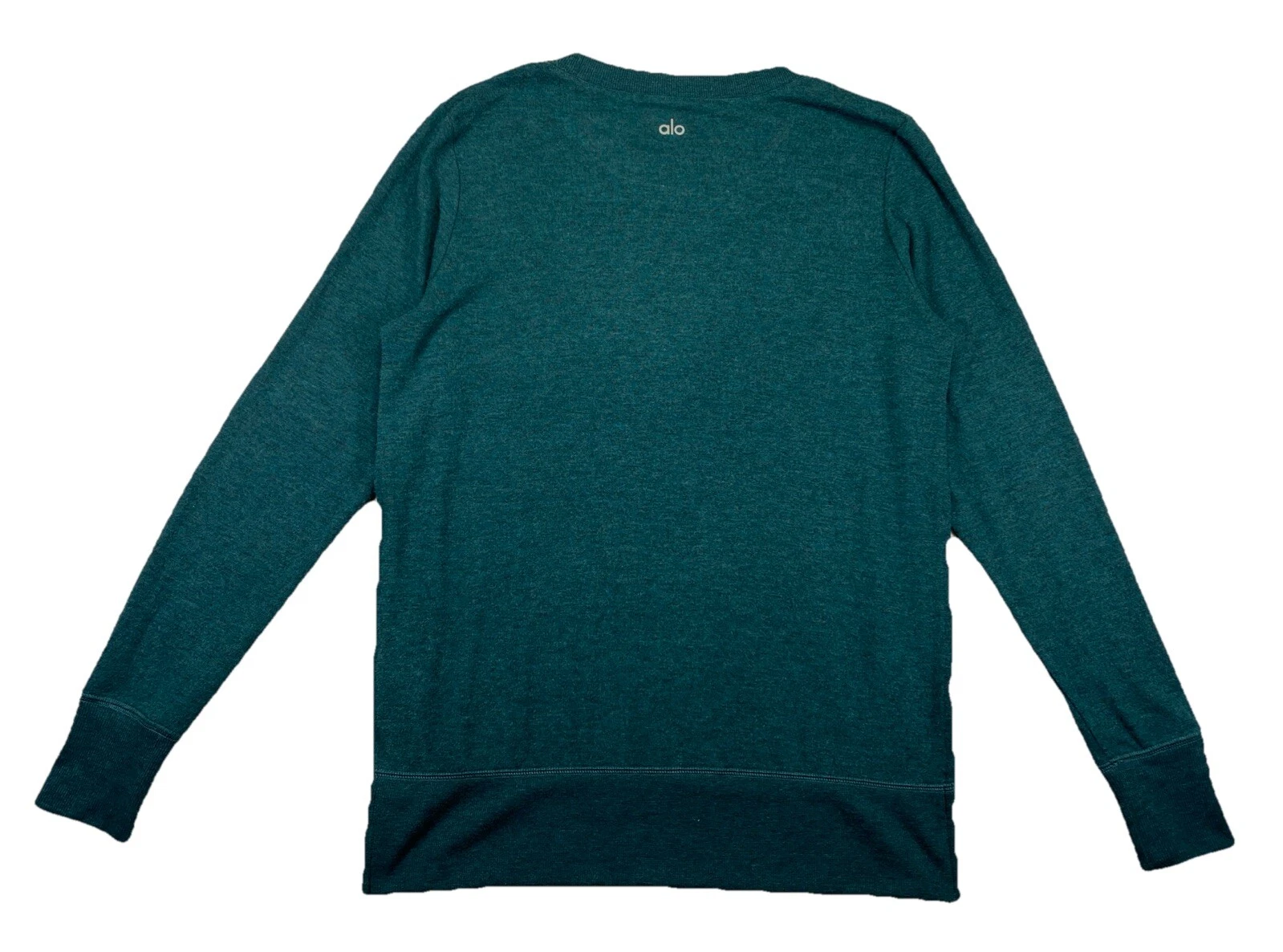 alo-yoga glimpse split hem hi lo heathered shirt