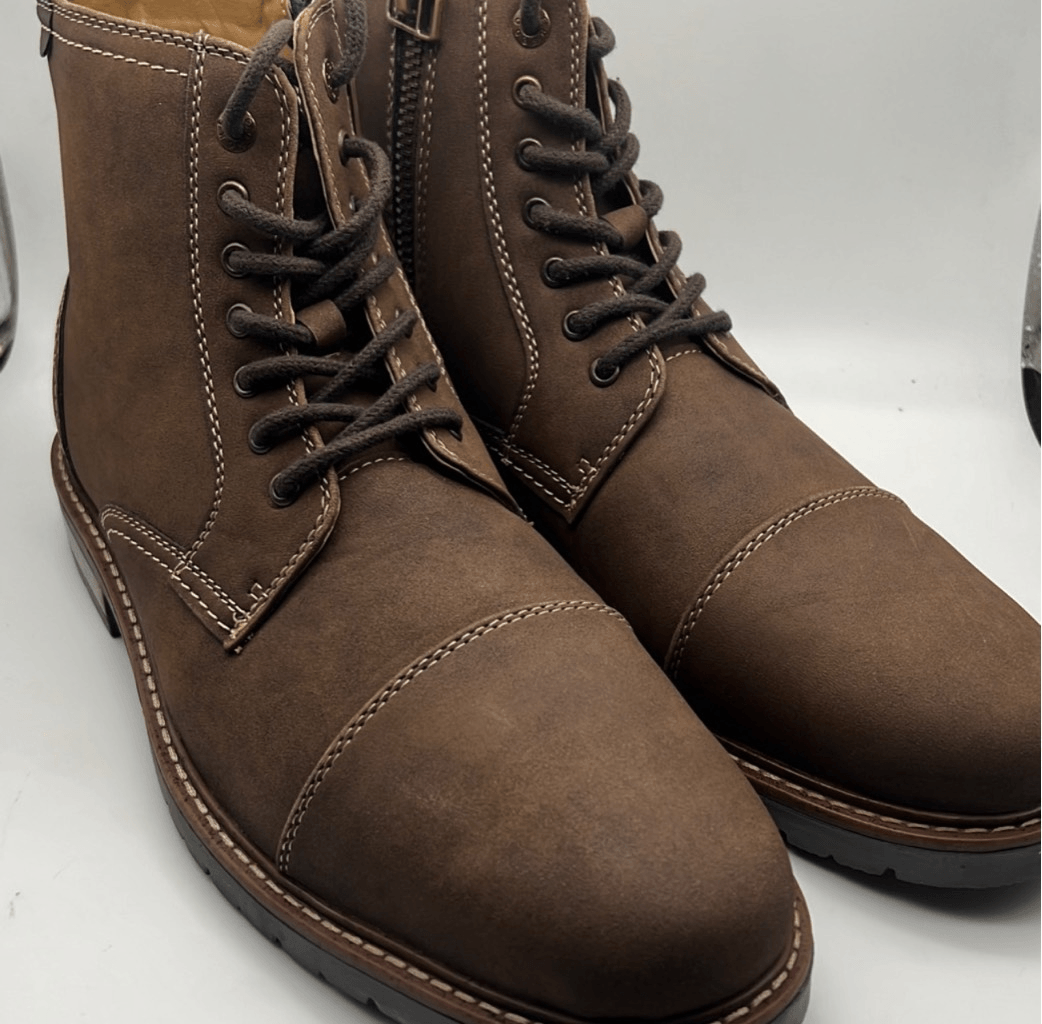 SAOLA Stivali Dockers da uomo Rawls robusti stringati in pelle sintetica suola con lacci punta a cappuccio M13