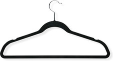 20-Pack Slim-Profile Non-Slip Velvet Hangers, Black HNG-09809 Black