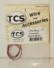 TCS #1520 Black & Red Striped Wires 10 feet 32 AWG NEW