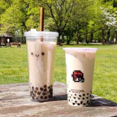 MaybeDaily Reusable Eco-Friendly Bubble Tea Boba Cup with Stainless Steel Straw