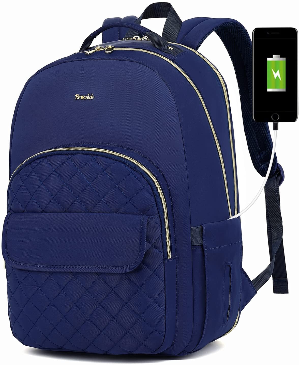Laptop Backpack for WomenStylish Backpack Purse 15.6 Inch for Work Travel Nur...-image