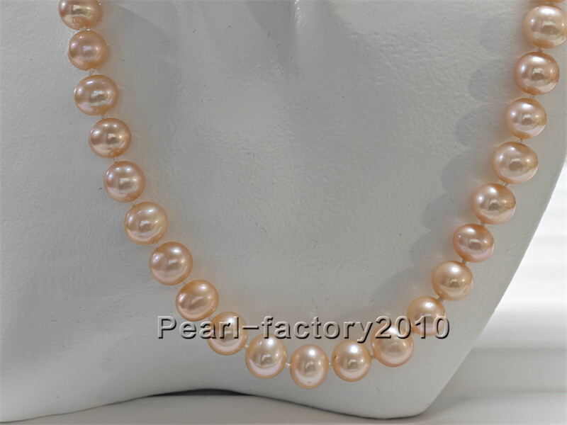 10-11 Mm Naturale Enorme Collana Di Perle Del Mare Del Sud Pink - Foto 6