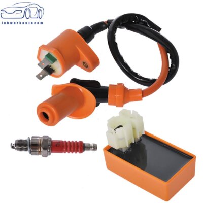 Racing Ignition Coil Spark Plug CDI Box For GY6 50cc 125cc 150cc Scooter US